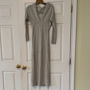Anthropologie Heather Gray Long Sleeve Dress